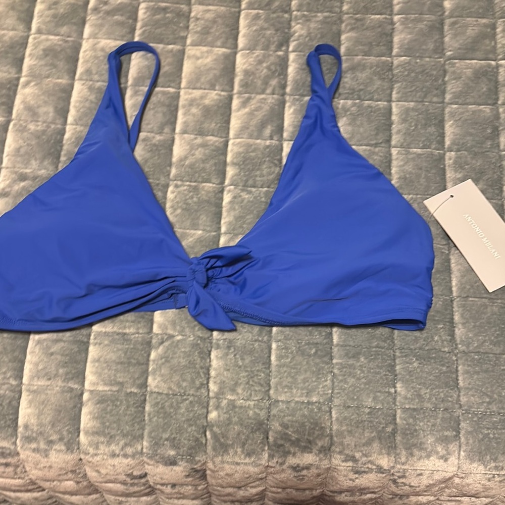 ANTONIO MELANI Blue Bikini Top